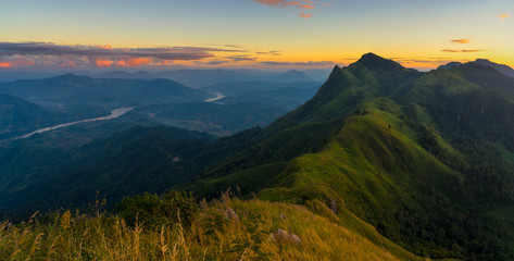 Twilight at Pha Tang cliff
