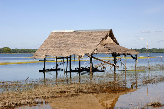 Fischerdorf am Mekong