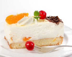 Fruit cake with mandarin