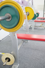 Fototapeta premium Interior view of a gym with equipment