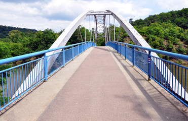 modern bridge, river Svratka, Czech Republic, Europe