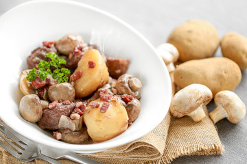 Bœuf bourguignon et ingrédients 1