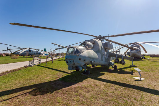 TOGLIATTI, RUSSIA - MAY 2, 2013: The Mil Mi-24V (NATO reporting