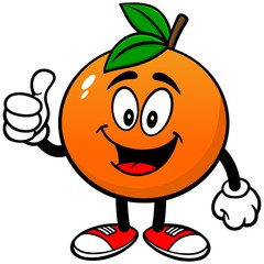Orange with Thumbs Up