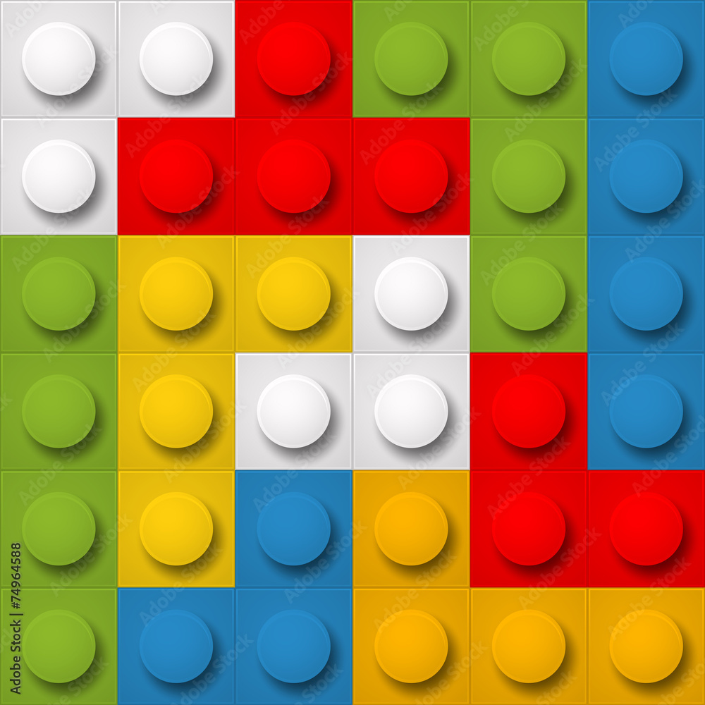 Aufkleber color constructor blocks seamless background