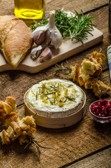 Baked Camembert with Garlic & Rosemary