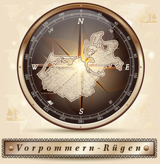 Karte von Vorpommern-Ruegen