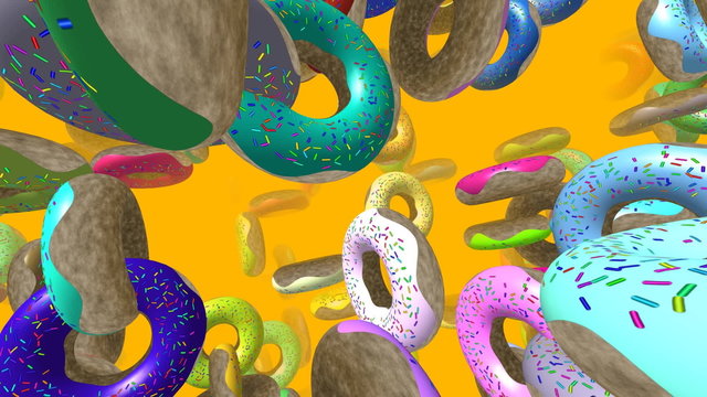Flying donuts generated 3D video
