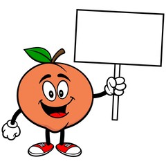 Peach with Sign