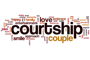 Courtship word cloud