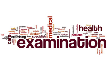 Examination word cloud