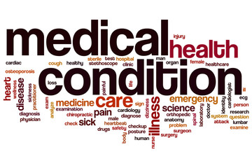 Fototapeta premium Medical condition word cloud