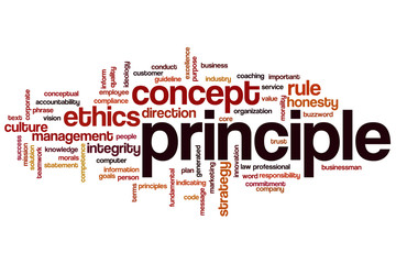 Principle word cloud