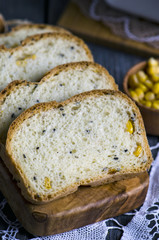 Slices of corn bread