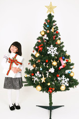 예쁘고 어린 소녀들의 겨울