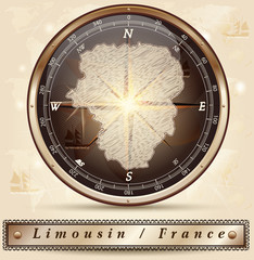 Karte von Limousin