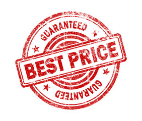 best price stamp on white background
