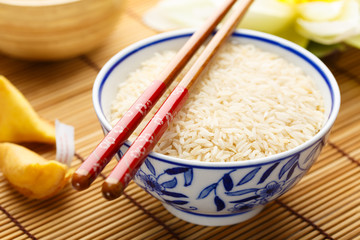 Reis in Schale - Rice in a bowl