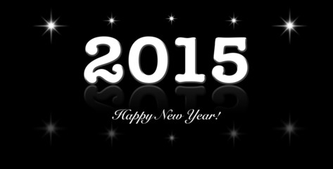 2015 year text design with black and white