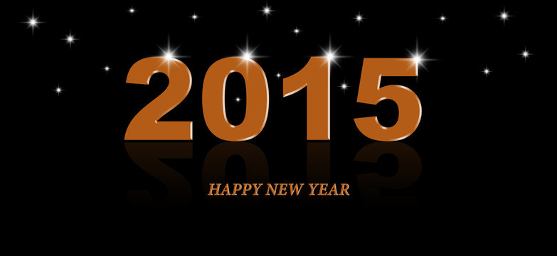 2015 year orange color text design