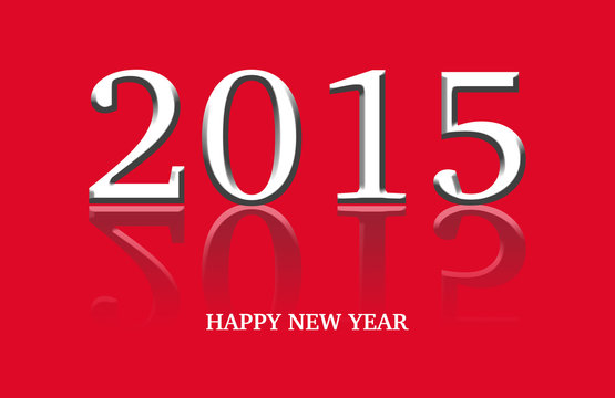 Text design new year 2015 isolated