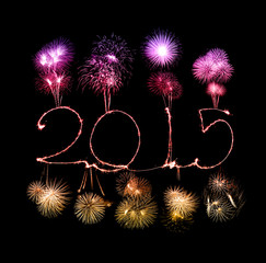 Happy New Year - 2015 sparkler