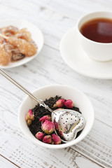 Tea strainer in the shape of heart