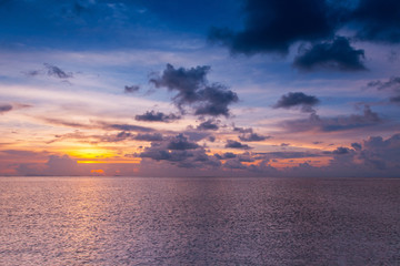 beautiful sunset on the beach