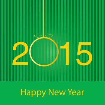 2015 - Happy New year greeting card. Vector.