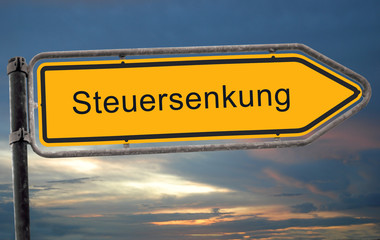 Strassenschild 19 - Steuersenkung © Thomas Reimer