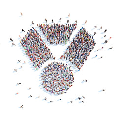 People in the form of medals.