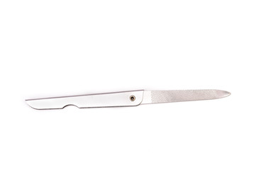 Metal Nail file on a white background