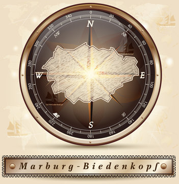 Karte von Marburg-Biedenkopf