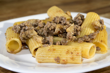 pasta with mince and mushrooms