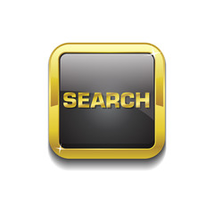 Search Gold Vector Icon Button