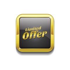 Limited Time Offer Gold Vector Icon Button