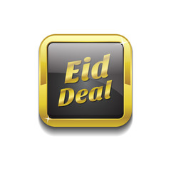 Eid Deal Gold Vector Icon Button