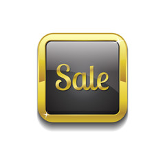 Sale Gold Vector Icon Button