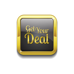 Get Your Deal Gold Vector Icon Button