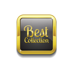 Best Collection Gold Vector Icon Button