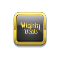 Mighty Deals Gold Vector Icon Button