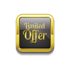 Limited Time Offer Gold Vector Icon Button