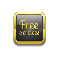 Free Services Gold Vector Icon Button