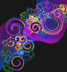 Abstract colorful background with circles