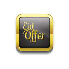 Eid Offer Gold Vector Icon Button