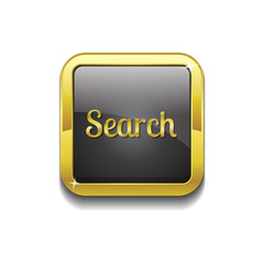 Search Gold Vector Icon Button