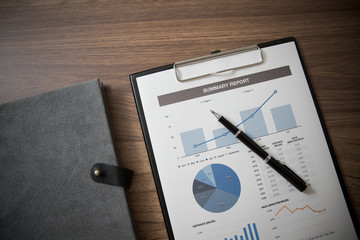 Fototapeta premium Showing business and financial report. Accounting