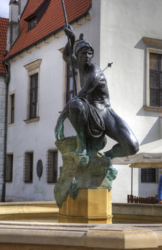  Sculpture of Mars on the Old Market Square in Poznan, Poland