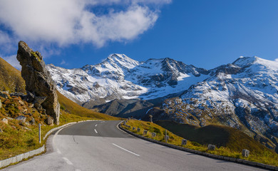 high alpine road in Austria