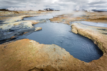Fototapeta na wymiar Iceland, Hverir Geothermal Area